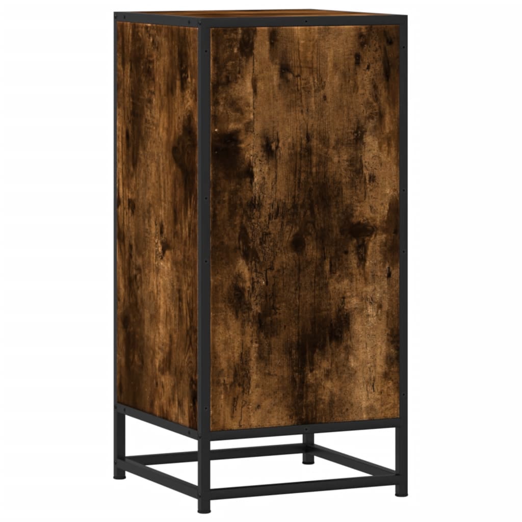 Komoda boja hrasta 35,5x35x76 cm konstruirano drvo i metal