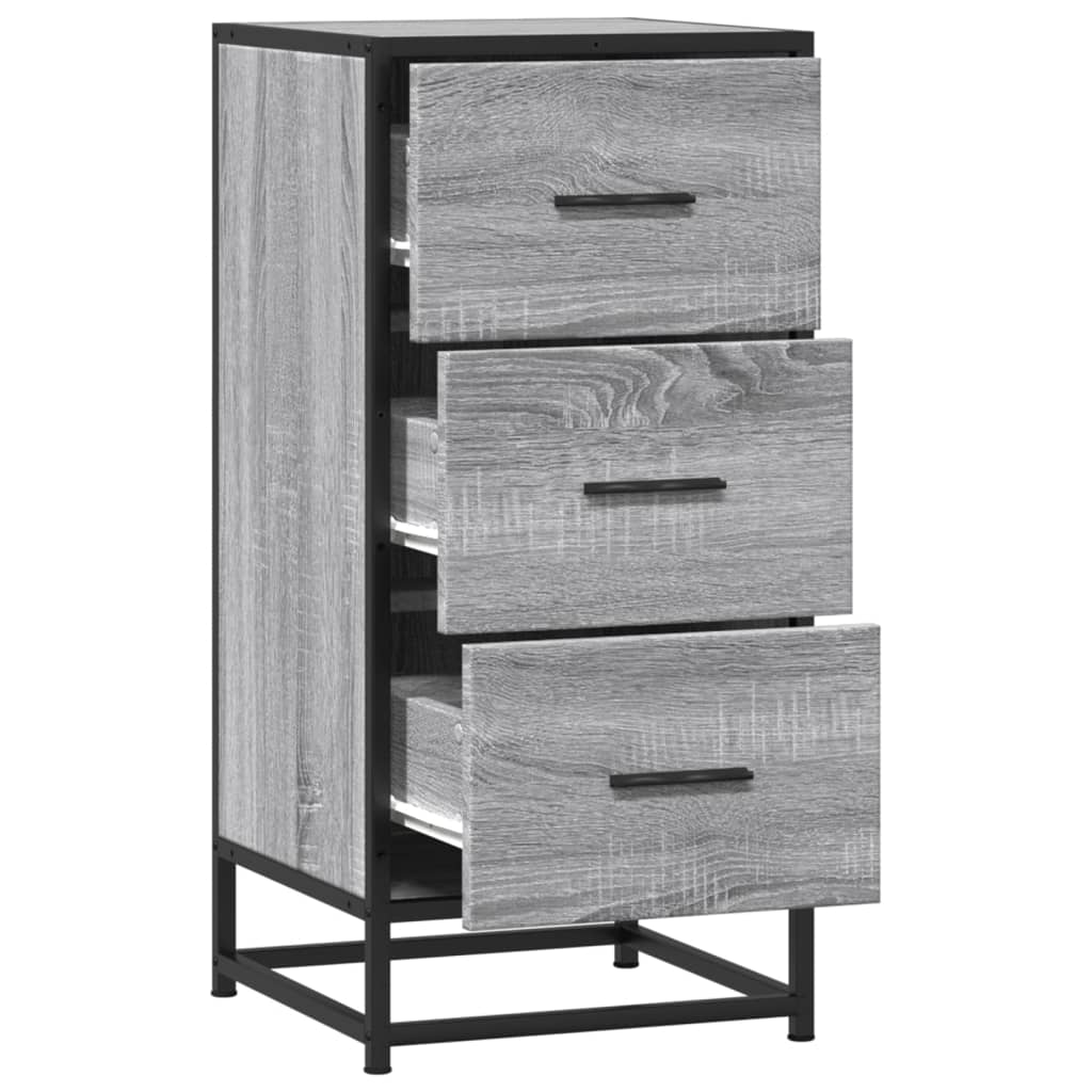 Komoda boja hrasta sonome 35,5x35x76 cm konstruirano drvo metal