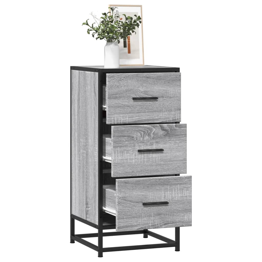 Komoda boja hrasta sonome 35,5x35x76 cm konstruirano drvo metal