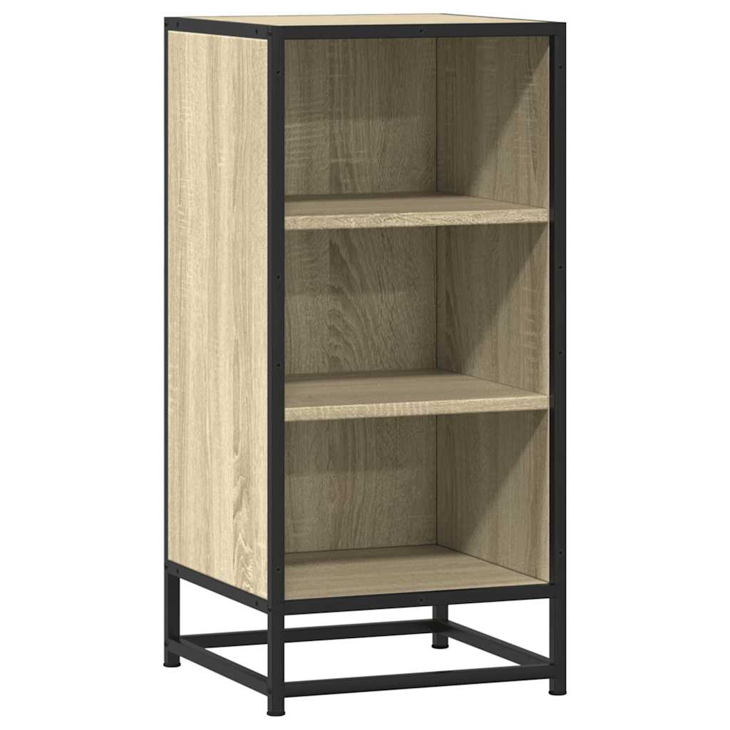 Komoda boja hrasta 35,5 x 35 x 76 cm konstruirano drvo i metal