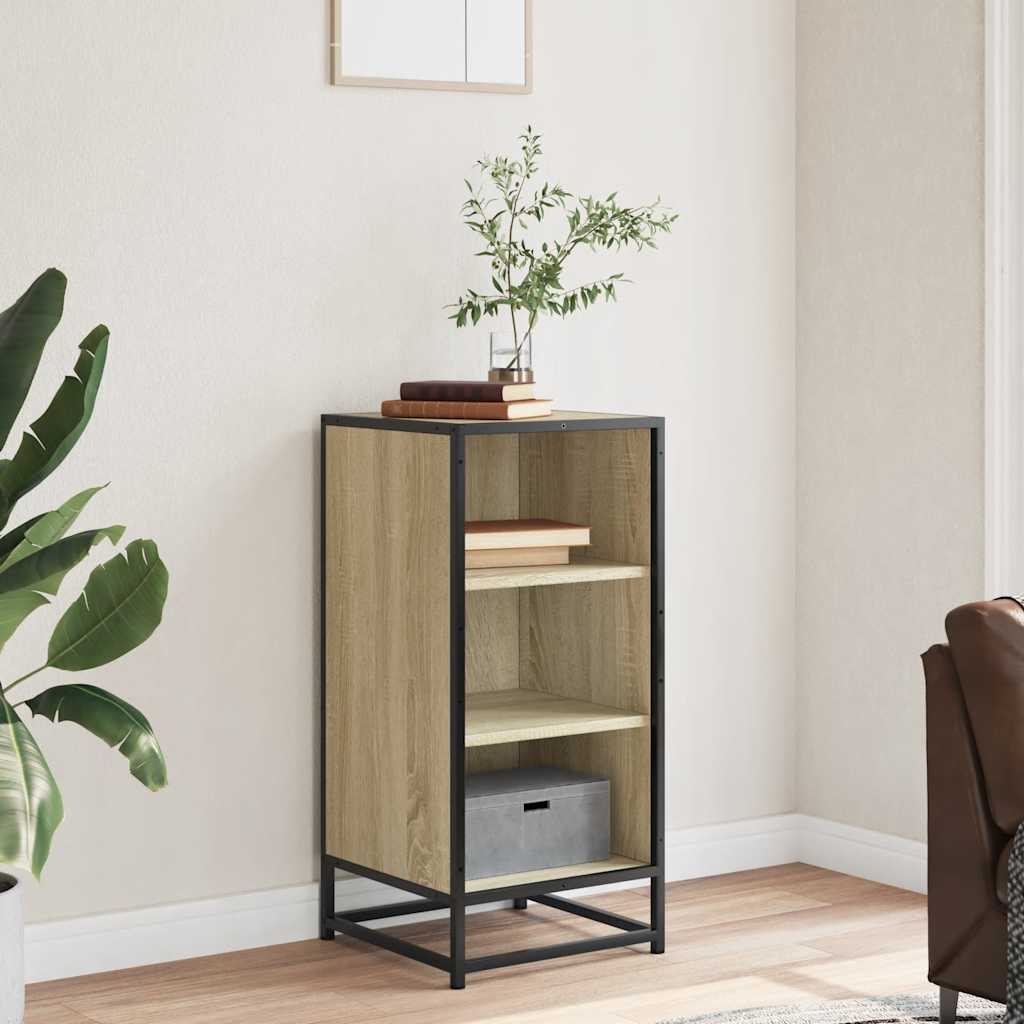 Komoda boja hrasta 35,5 x 35 x 76 cm konstruirano drvo i metal