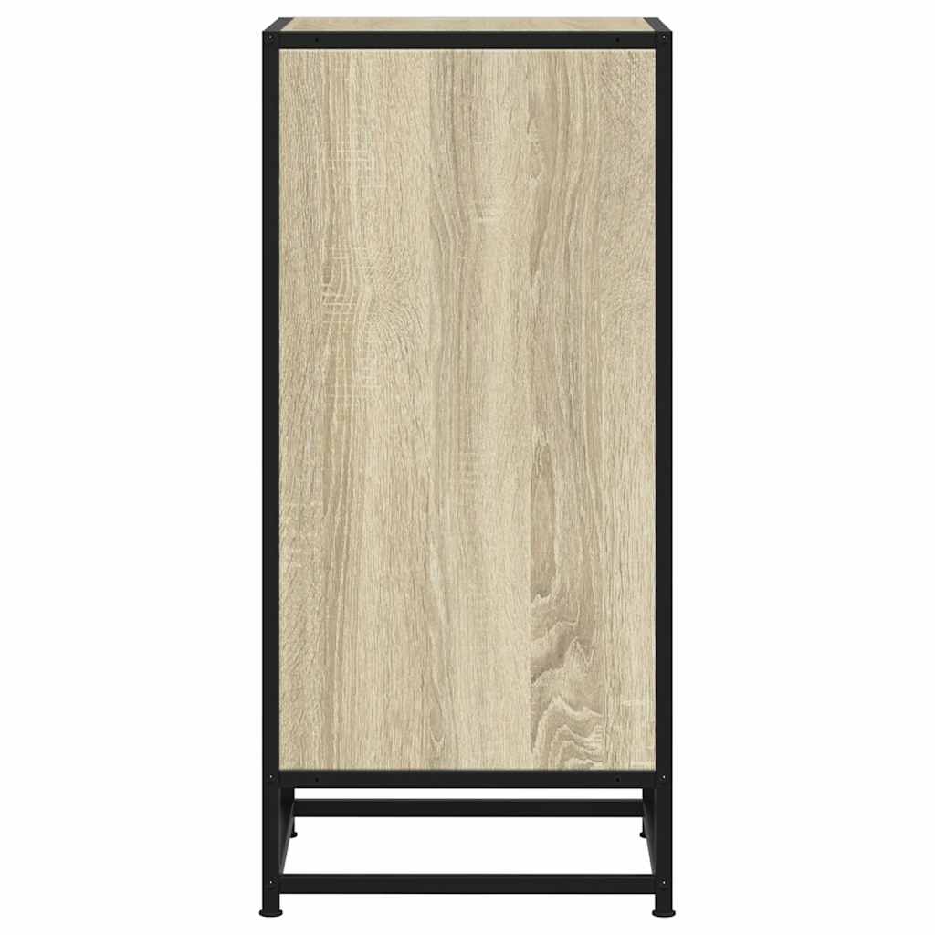 Komoda boja hrasta 35,5 x 35 x 76 cm konstruirano drvo i metal