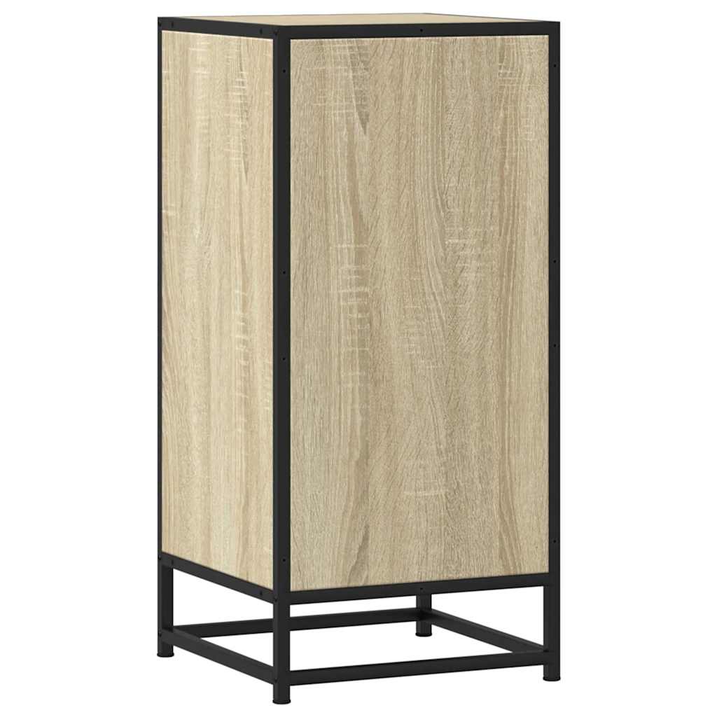 Komoda boja hrasta 35,5 x 35 x 76 cm konstruirano drvo i metal