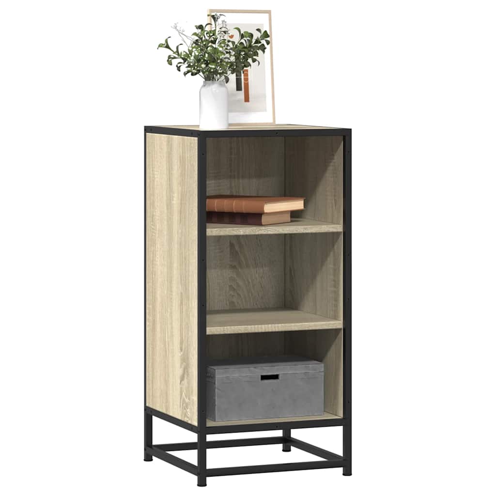 Komoda boja hrasta 35,5 x 35 x 76 cm konstruirano drvo i metal