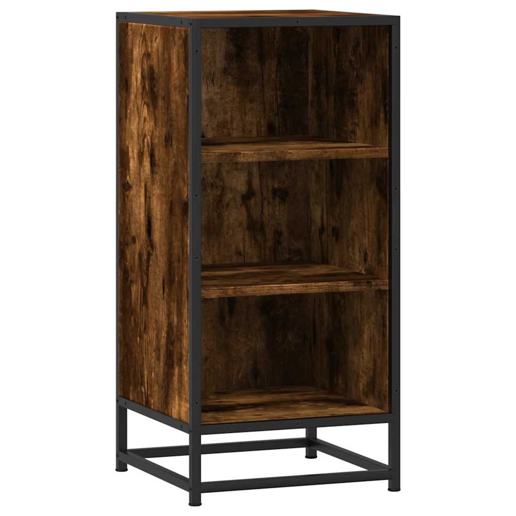 Komoda boja hrasta 35,5x35x76 cm konstruirano drvo i metal