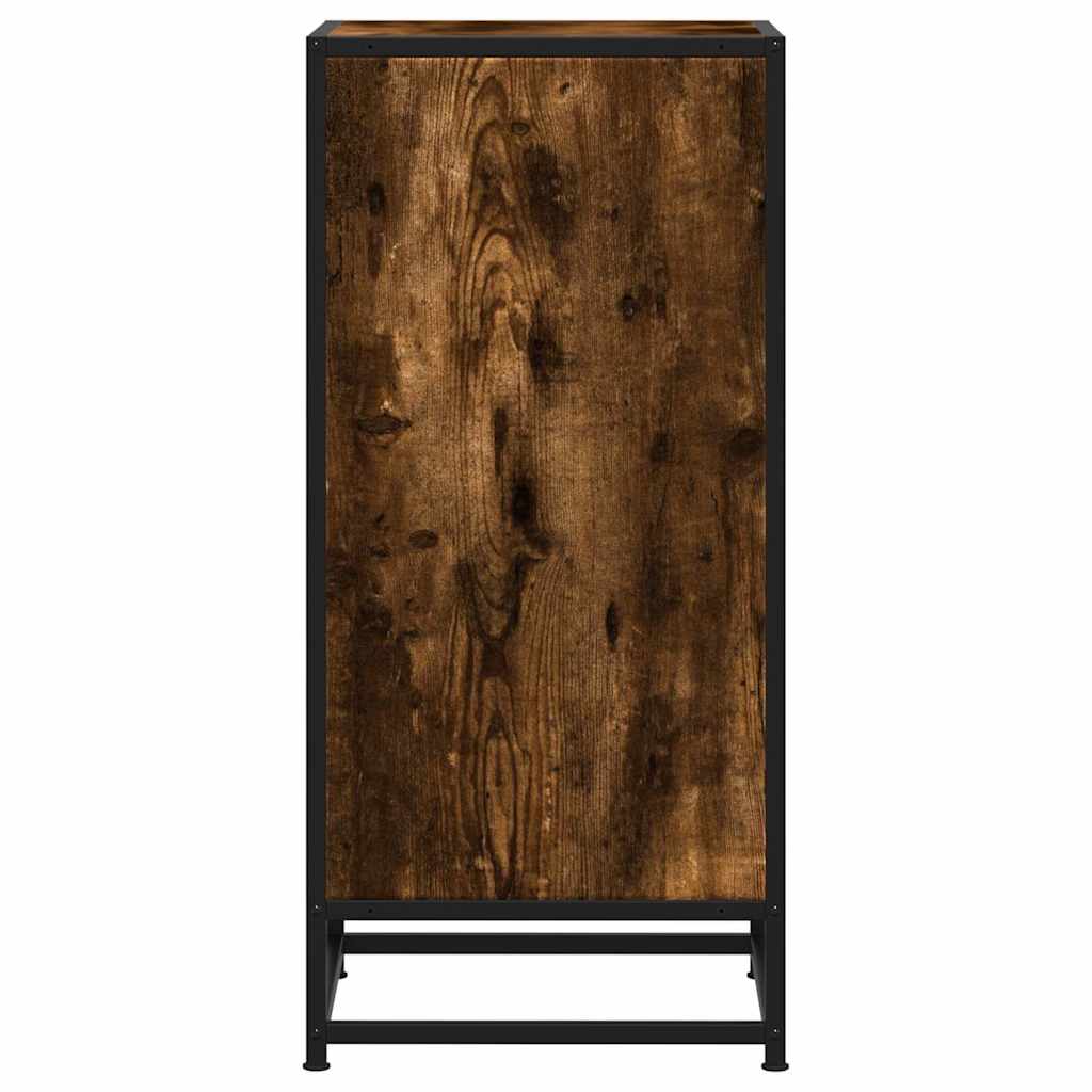 Komoda boja hrasta 35,5x35x76 cm konstruirano drvo i metal