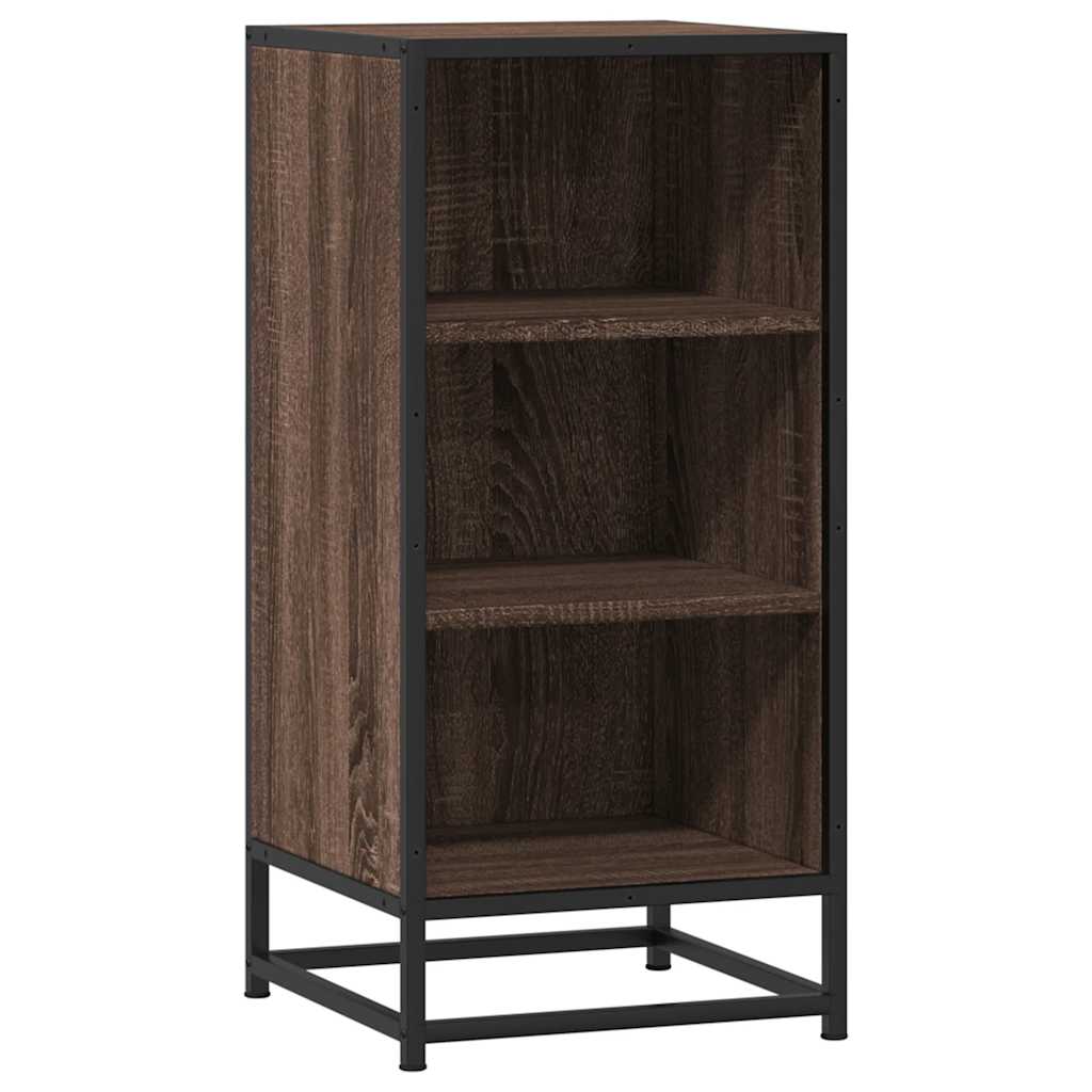 Komoda boja hrasta 35,5x35x76 cm konstruirano drvo i metal