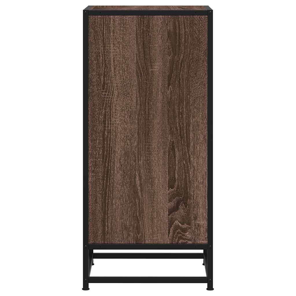 Komoda boja hrasta 35,5x35x76 cm konstruirano drvo i metal