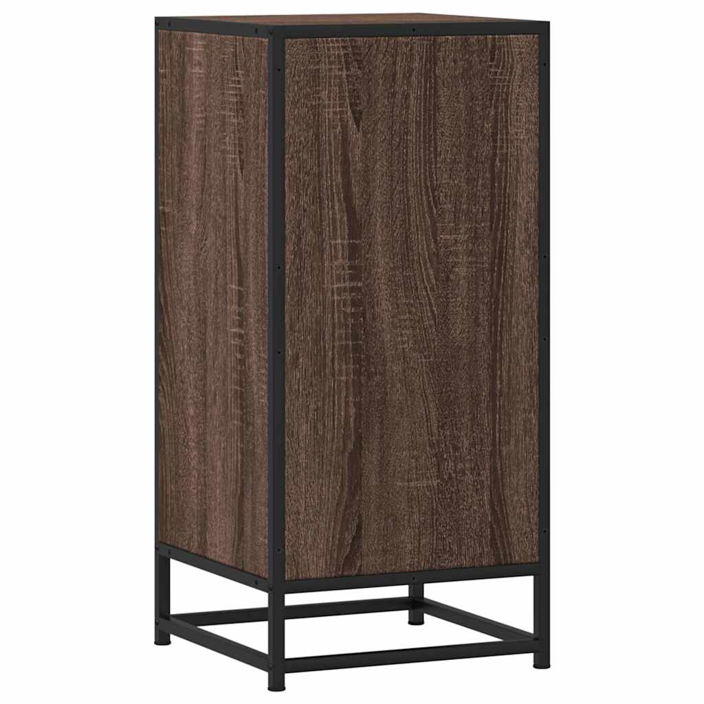 Komoda boja hrasta 35,5x35x76 cm konstruirano drvo i metal