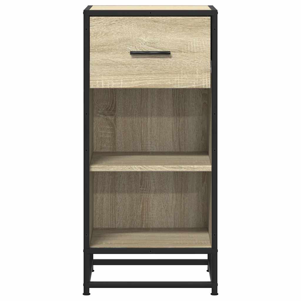 Komoda boja hrasta 35,5 x 35 x 76 cm konstruirano drvo i metal