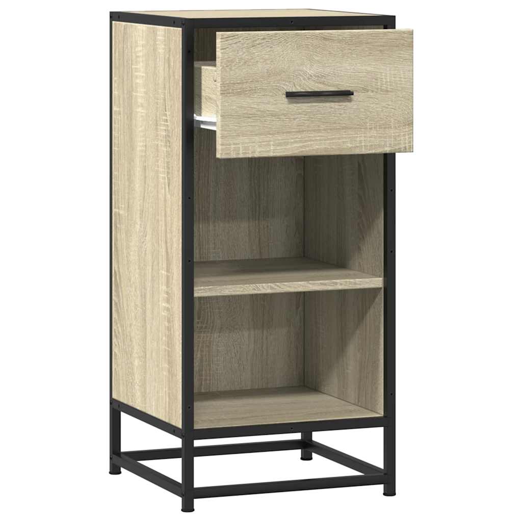 Komoda boja hrasta 35,5 x 35 x 76 cm konstruirano drvo i metal