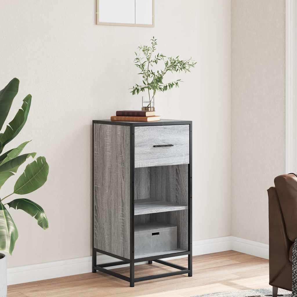 Komoda boja hrasta sonome 35,5x35x76 cm konstruirano drvo metal