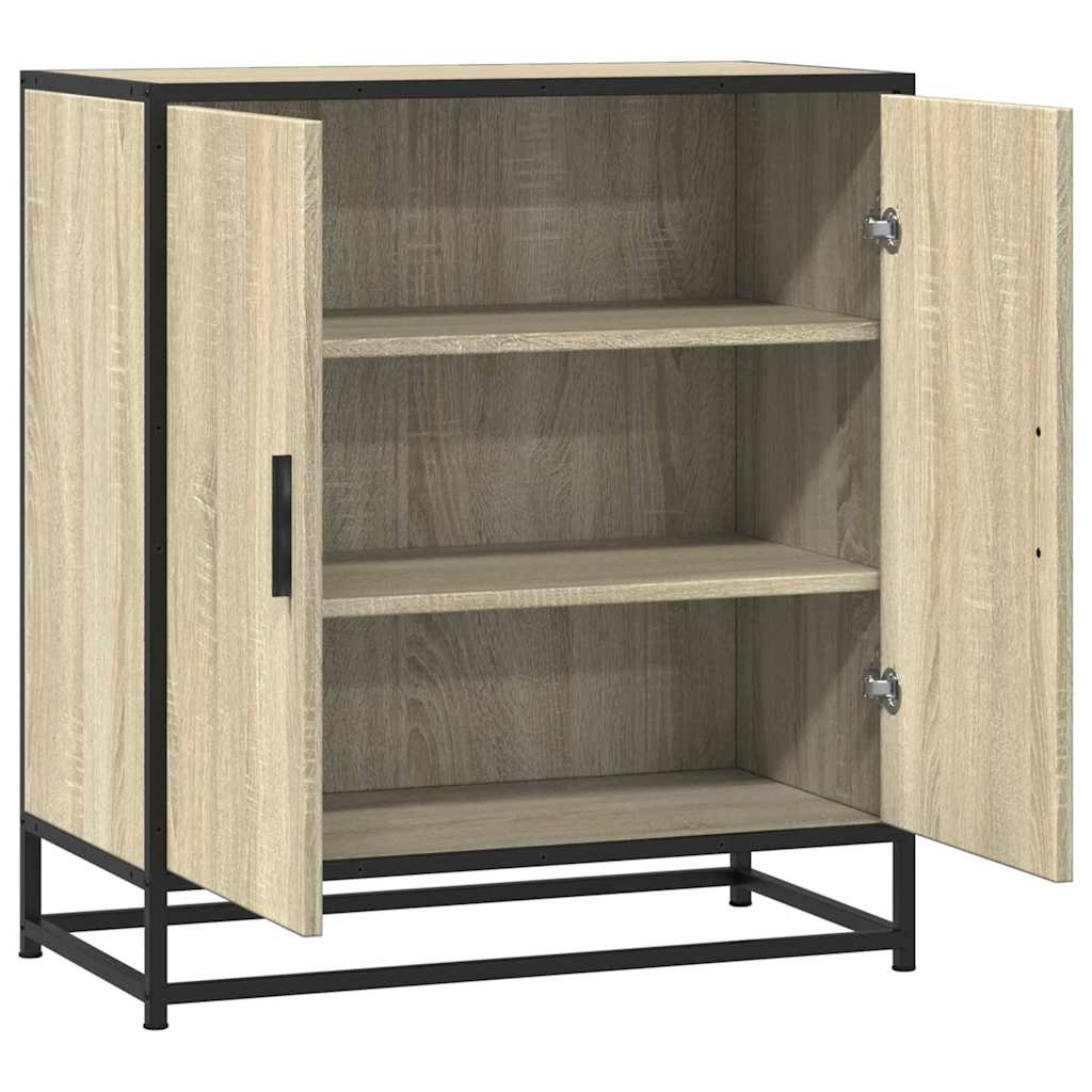 Komoda boja hrasta 68x35x76 cm konstruirano drvo i metal