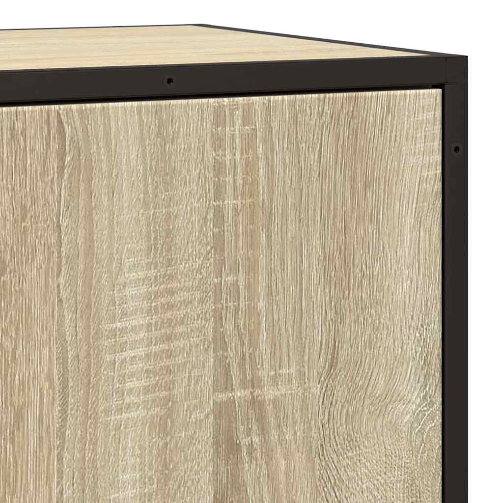 Komoda boja hrasta 68x35x76 cm konstruirano drvo i metal