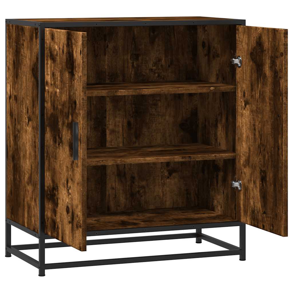 Komoda boja hrasta 68x35x76 cm konstruirano drvo i metal