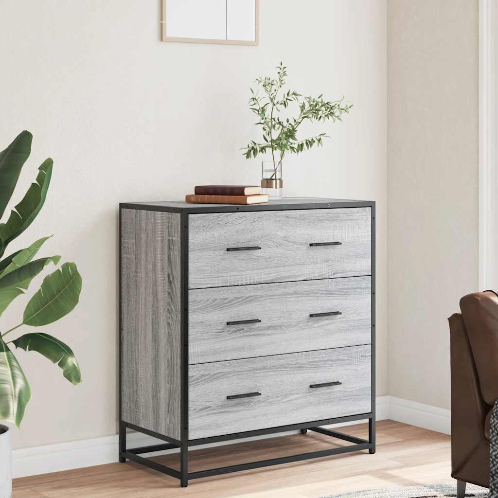 Komoda boja hrasta sonome 68x35x76 cm konstruirano drvo metal