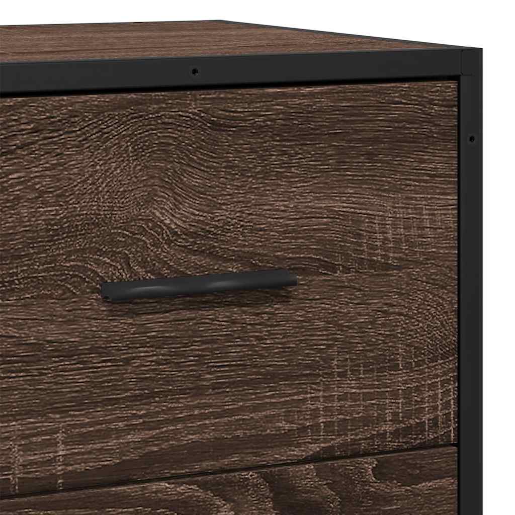 Komoda boja hrasta 68x35x76 cm konstruirano drvo i metal