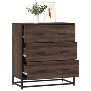 Komoda boja hrasta 68x35x76 cm konstruirano drvo i metal