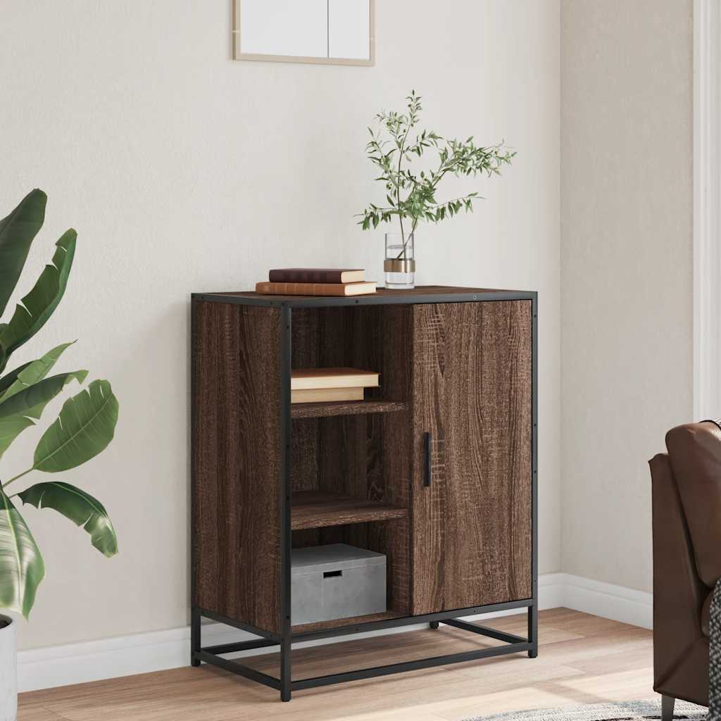 Komoda smeđi hrast 62x35x76 cm konstruirano drvo