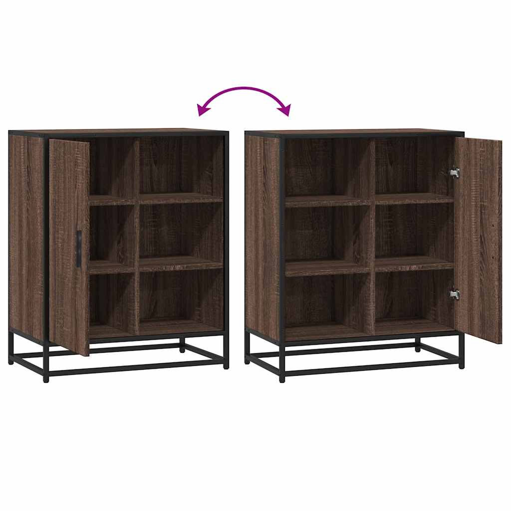 Komoda smeđi hrast 62x35x76 cm konstruirano drvo