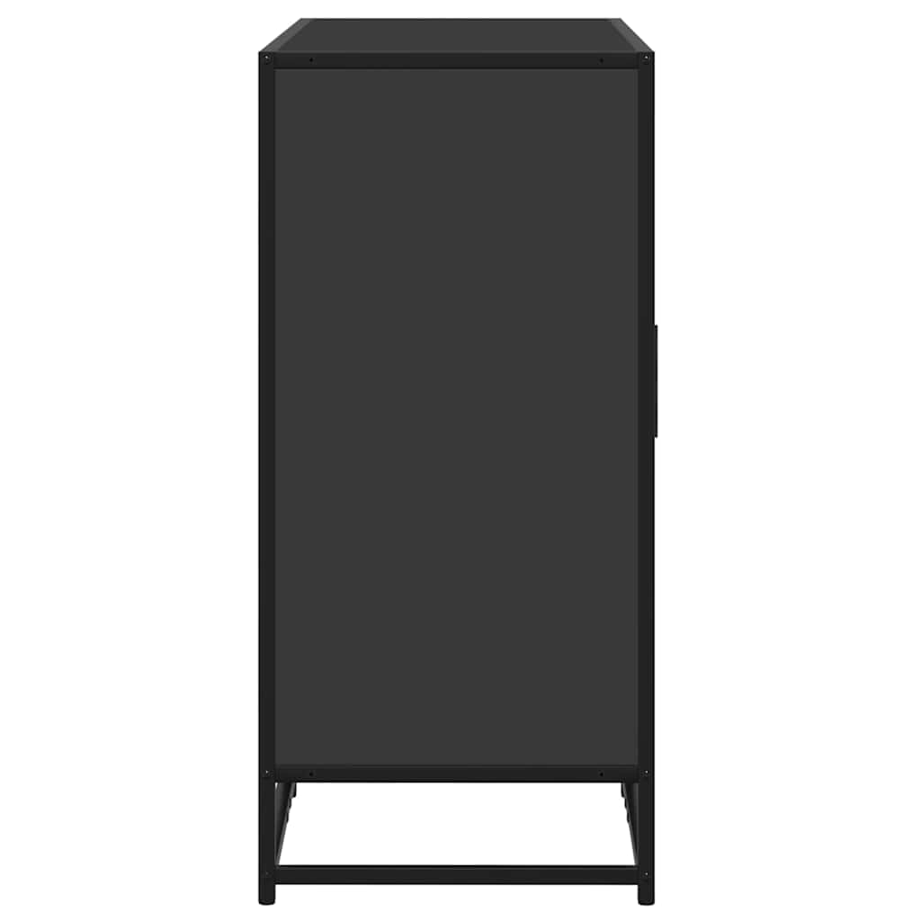 Komoda crna 92x35x76 cm od konstruiranog drva