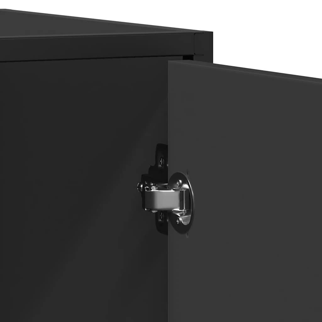 Komoda crna 92x35x76 cm od konstruiranog drva