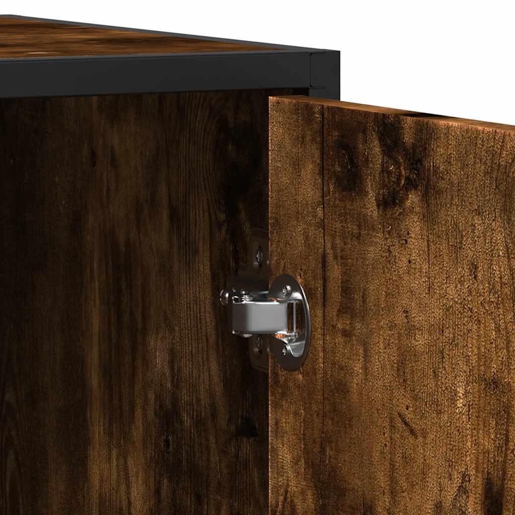 Komoda dimljeni hrast 92x35x76 cm konstruirano drvo