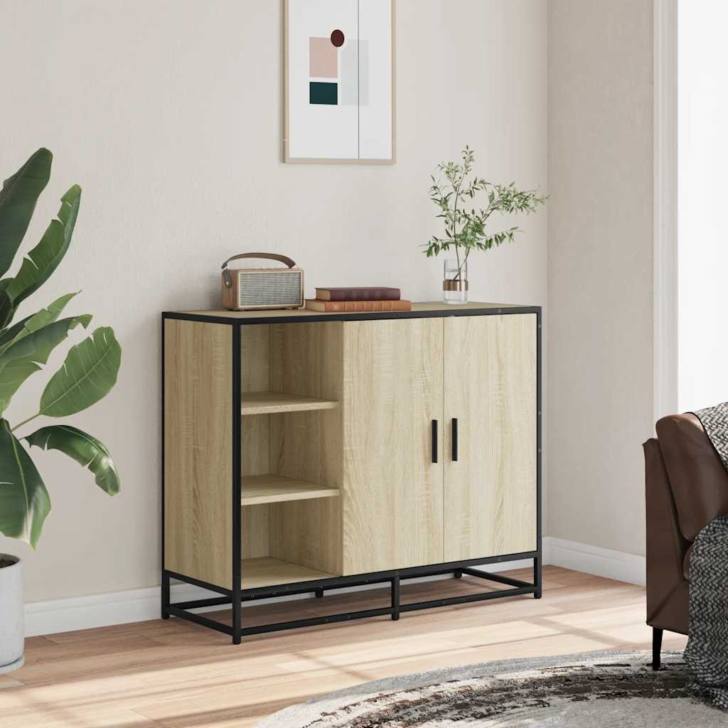 Komoda sonoma hrast 92x35x76 cm izrađeno drvo
