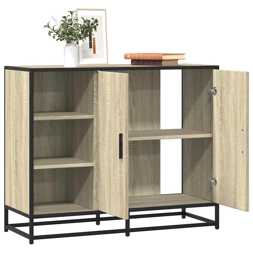 Komoda sonoma hrast 92x35x76 cm izrađeno drvo