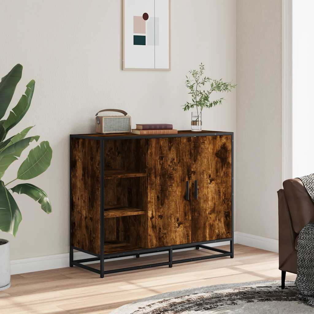 Komoda Siva Sonoma 92x35x76 cm Konstruirano drvo