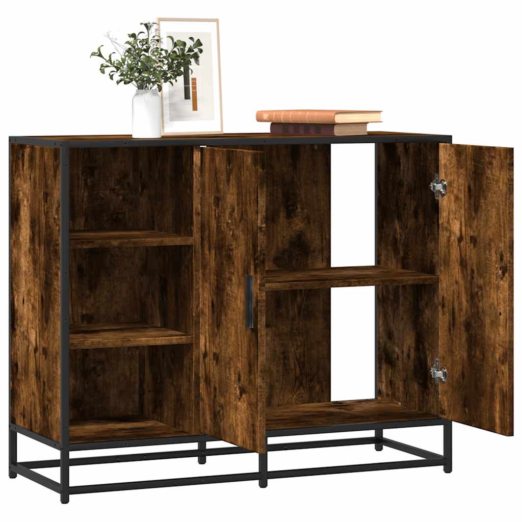 Komoda Siva Sonoma 92x35x76 cm Konstruirano drvo