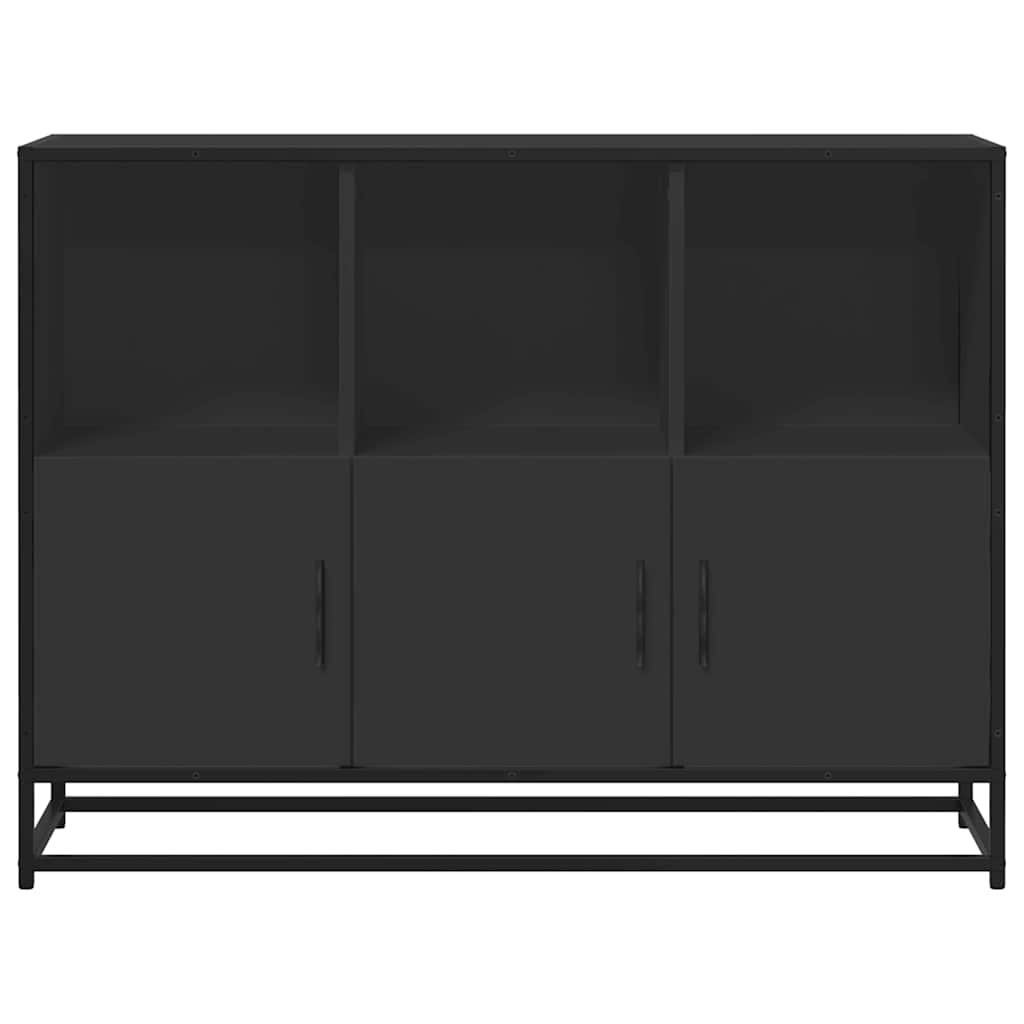 Komoda crna 100x35x76 cm od konstruiranog drva