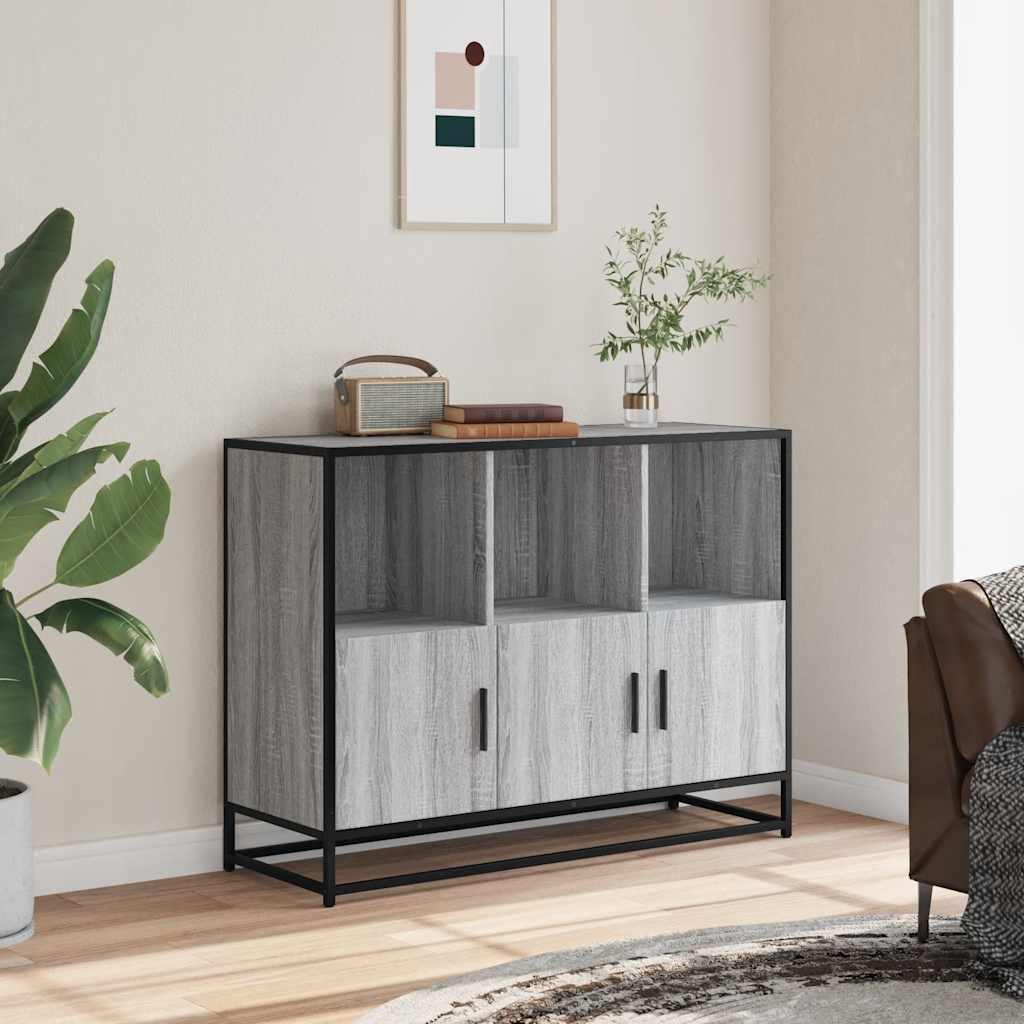 Komoda Siva Sonoma 100x35x76 cm Konstruirano drvo