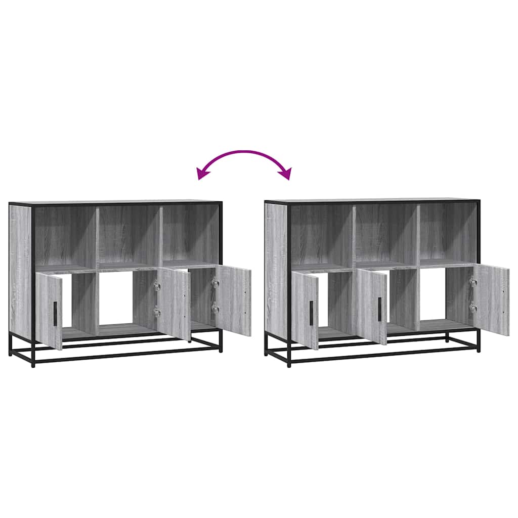 Komoda Siva Sonoma 100x35x76 cm Konstruirano drvo
