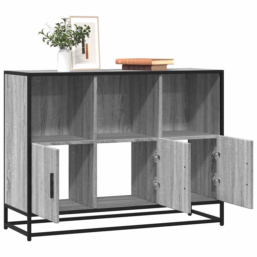 Komoda Siva Sonoma 100x35x76 cm Konstruirano drvo