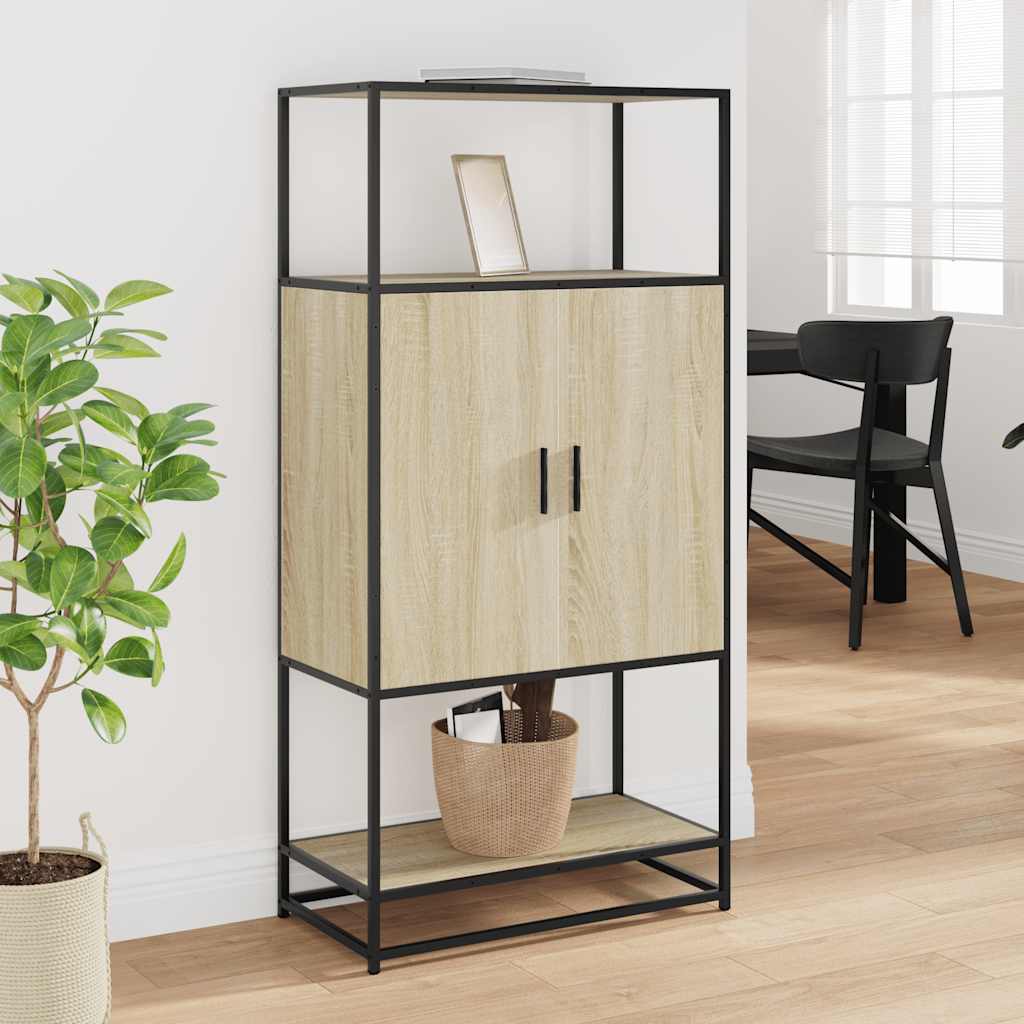 Visoka ploča sonoma hrast 68x35x139cm konstruirano drvo i metal