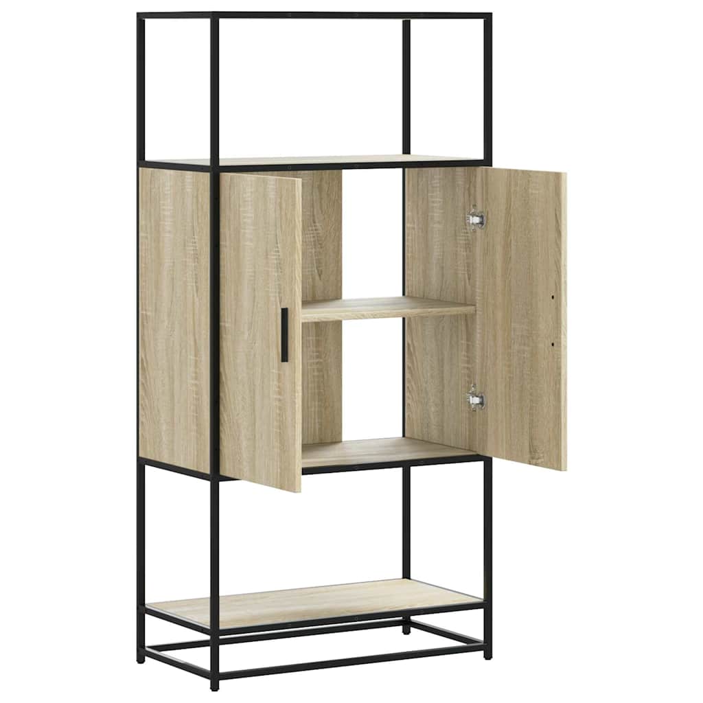 Visoka ploča sonoma hrast 68x35x139cm konstruirano drvo i metal