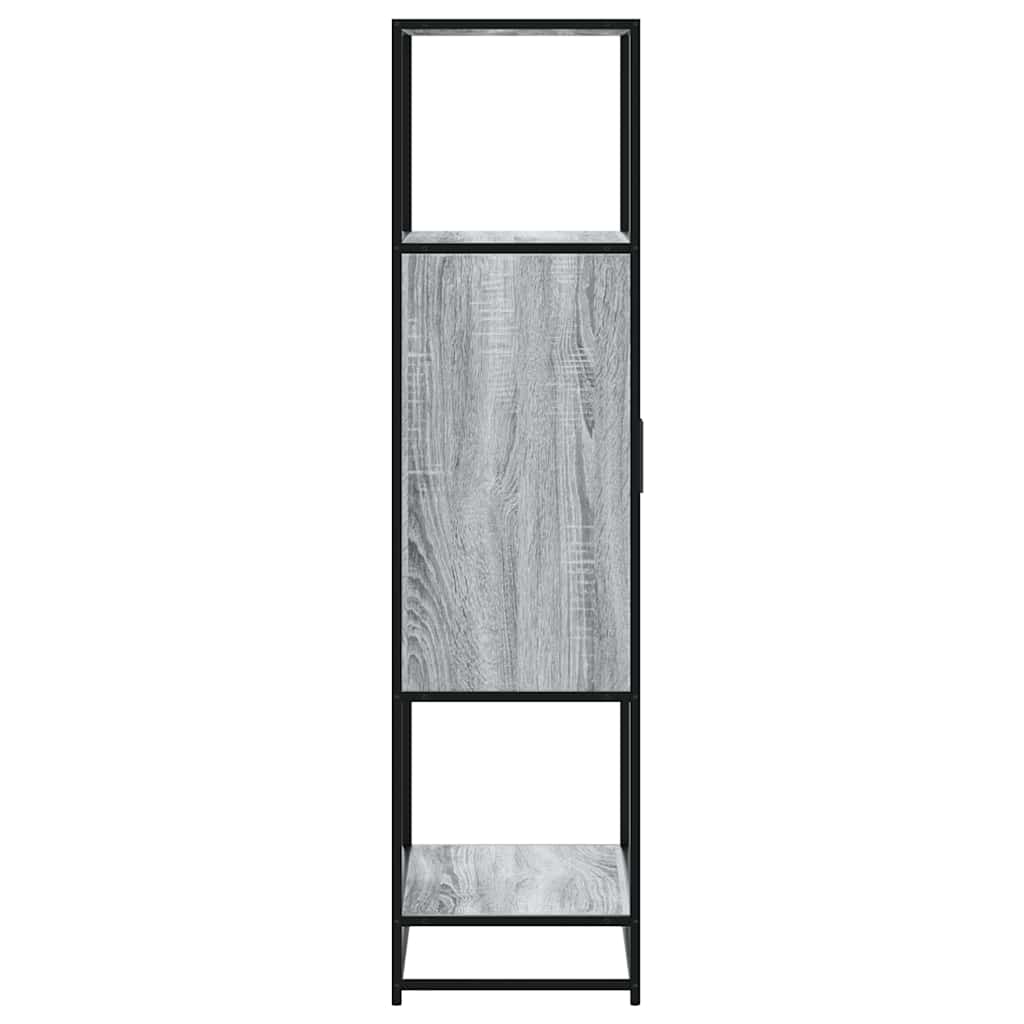Visoka ploča siva Sonoma 68x35x139 cm Konstruirano drvo i metal