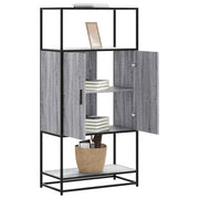 Visoka ploča siva Sonoma 68x35x139 cm Konstruirano drvo i metal