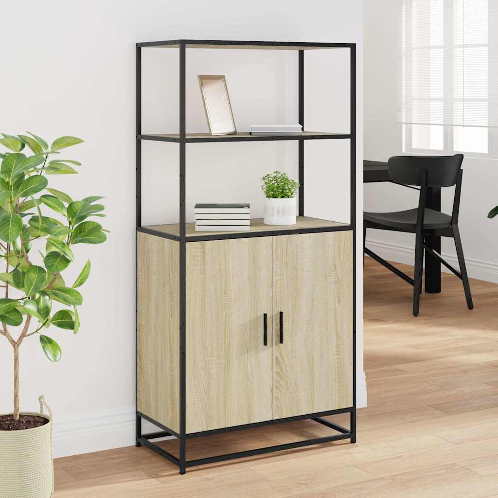 Visoka ploča sonoma hrast 68x35x139cm konstruirano drvo i metal