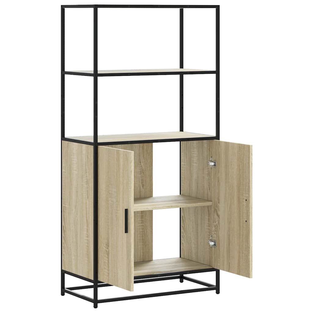 Visoka ploča sonoma hrast 68x35x139cm konstruirano drvo i metal
