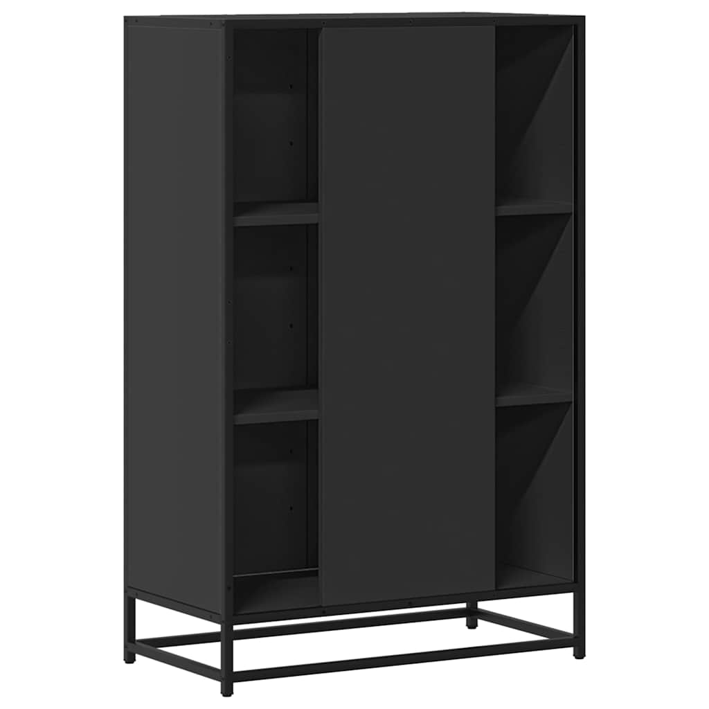 Visoka ploča crna 68x35x106,5 cm Konstruirano drvo i metal