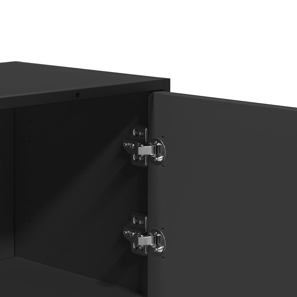 Visoka ploča crna 68x35x106,5 cm Konstruirano drvo i metal