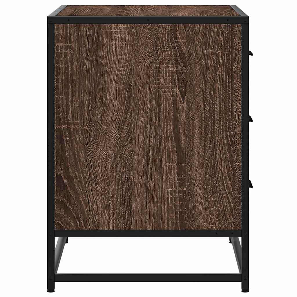Ormar s ladicama smeđi hrast 70x41x56 cm izrađeno drvo