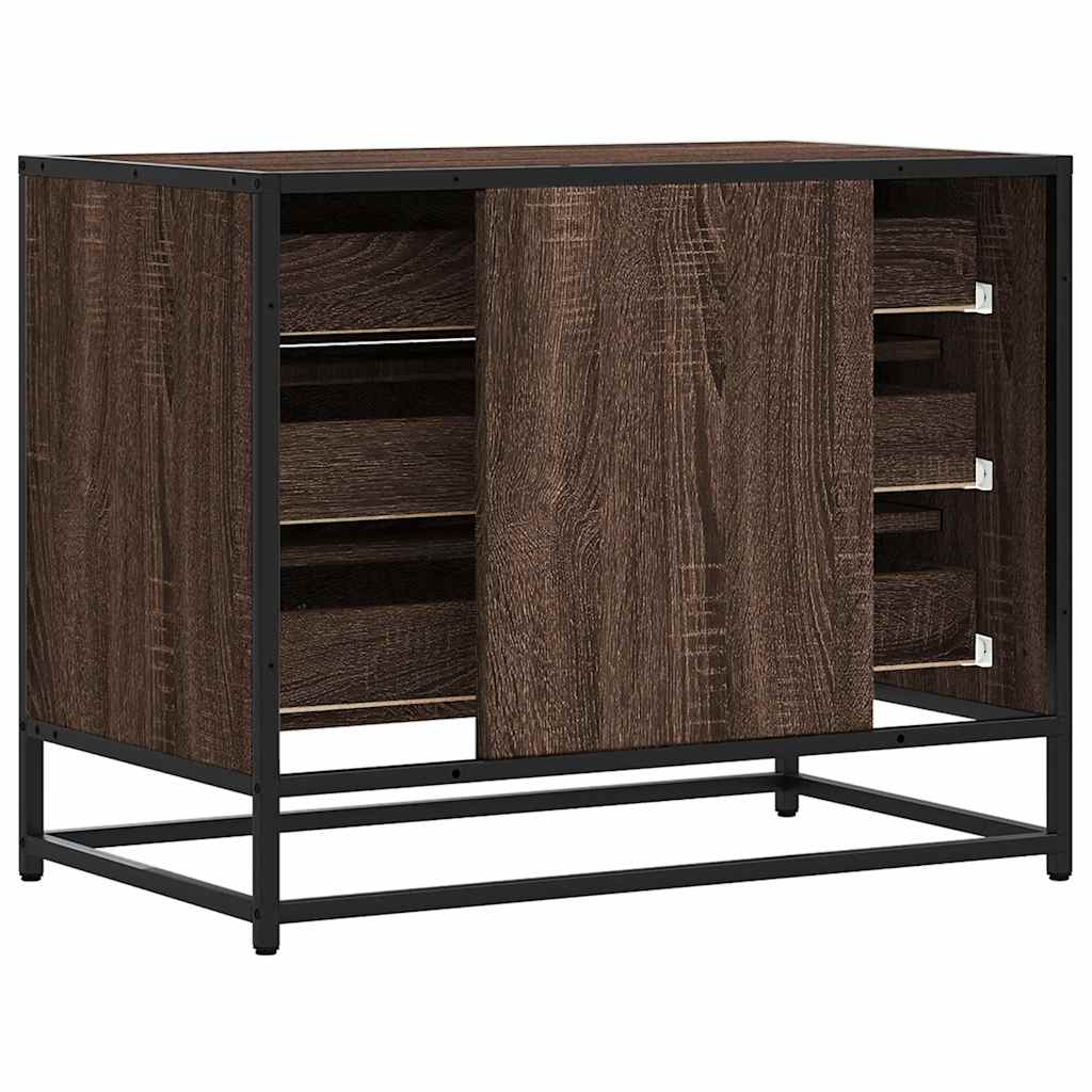 Ormar s ladicama smeđi hrast 70x41x56 cm izrađeno drvo