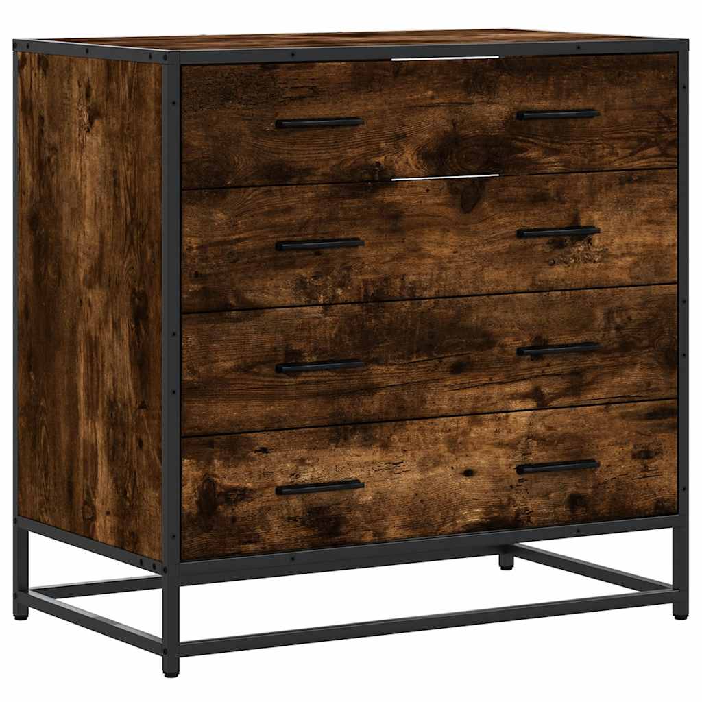 Ormar s ladicama dimljeni hrast 70x41x70 cm konstruirano drvo