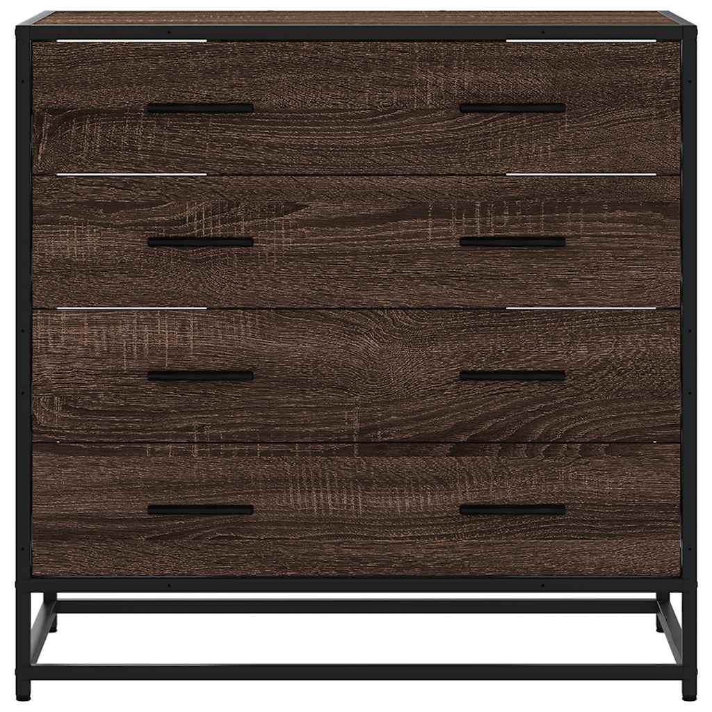 Ormar s ladicama smeđi hrast 70x41x70 cm izrađeno drvo