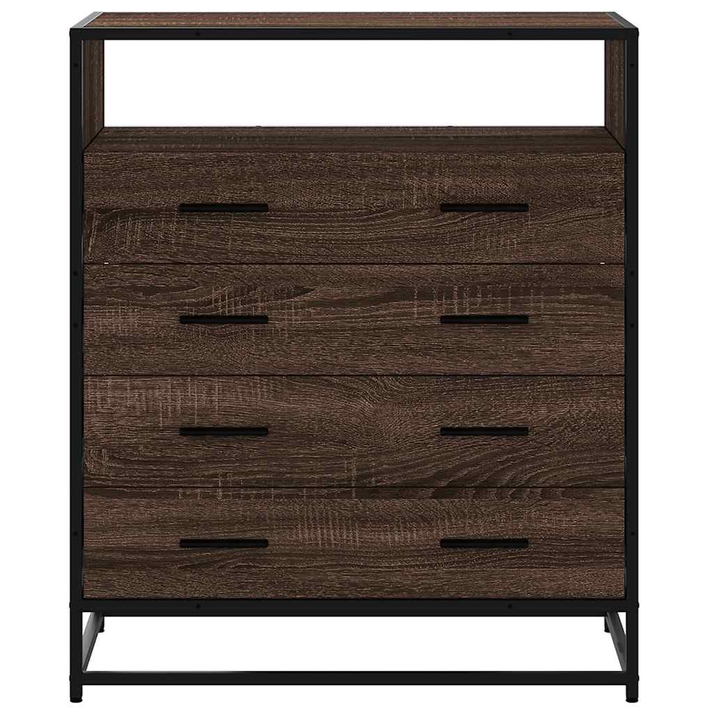 Ormar s ladicama smeđi hrast 70x41x83,5 cm izrađeno drvo