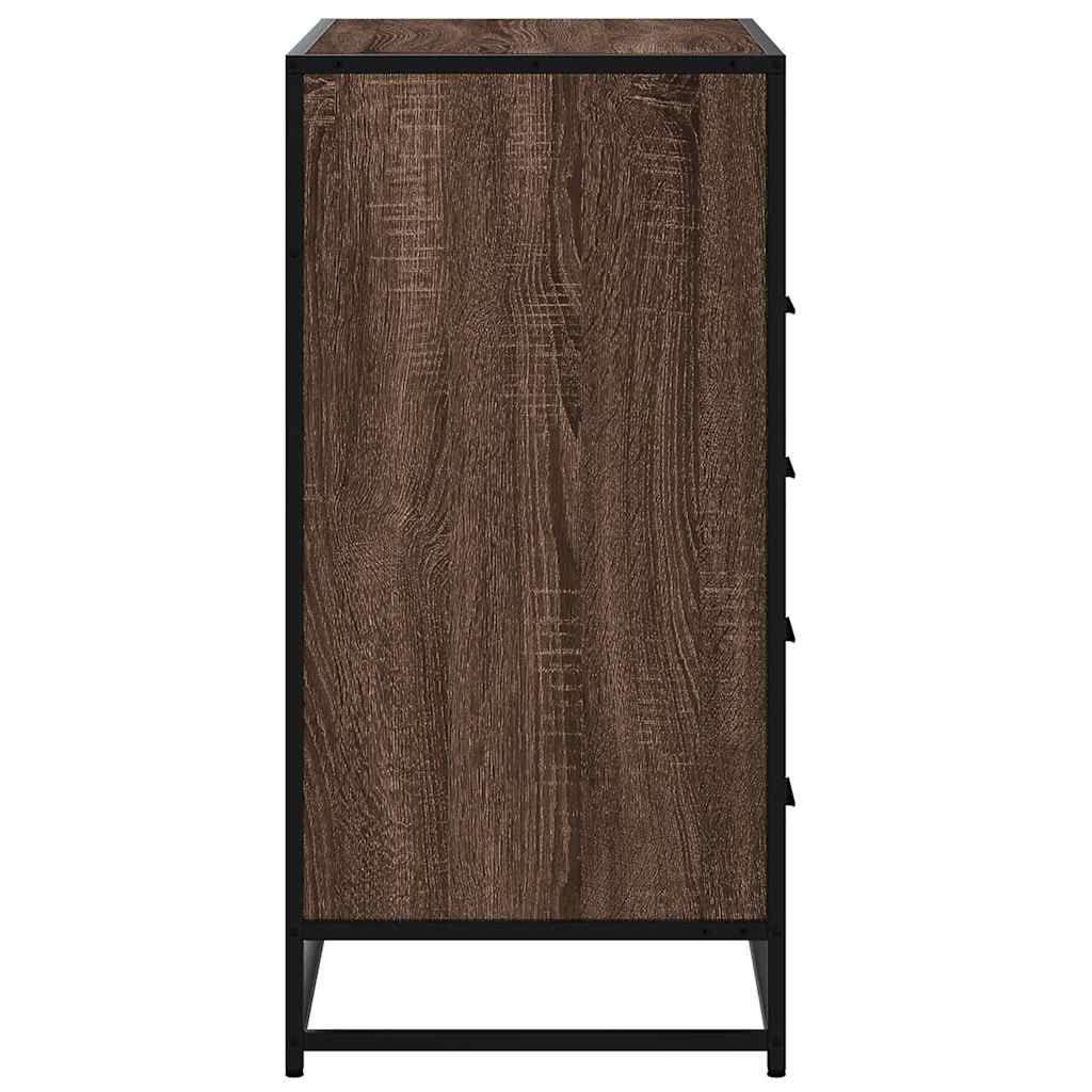 Ormar s ladicama smeđi hrast 70x41x83,5 cm izrađeno drvo
