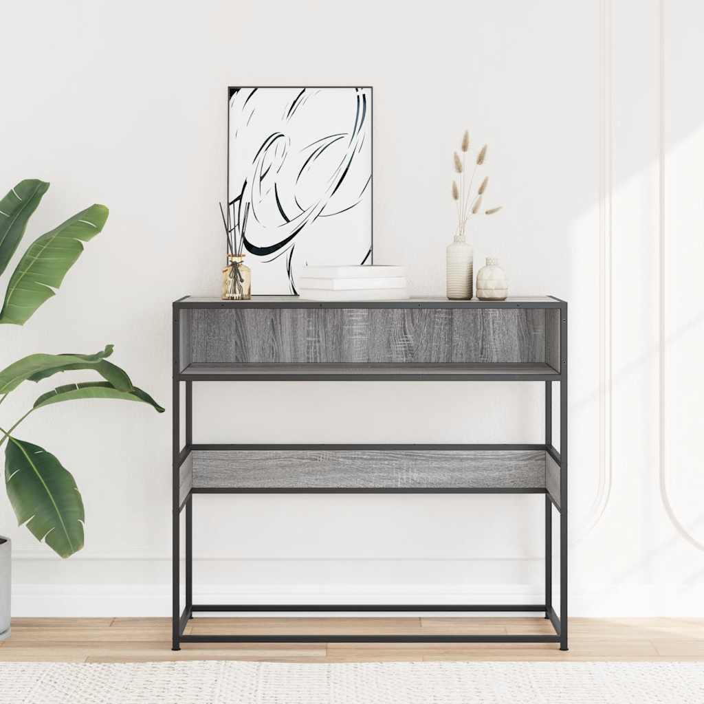 Konzolni stol boja hrasta 90x35x80 cm konstruirano drvo